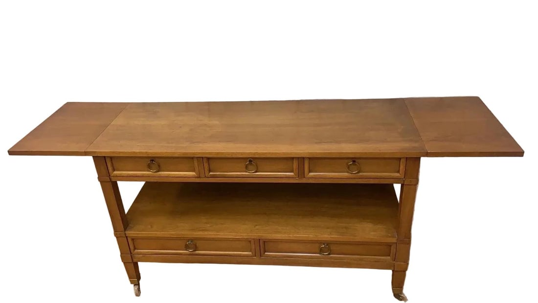 Hollywood Regency Drop Leaf Bar Server Cabinet by Sleigh - 6