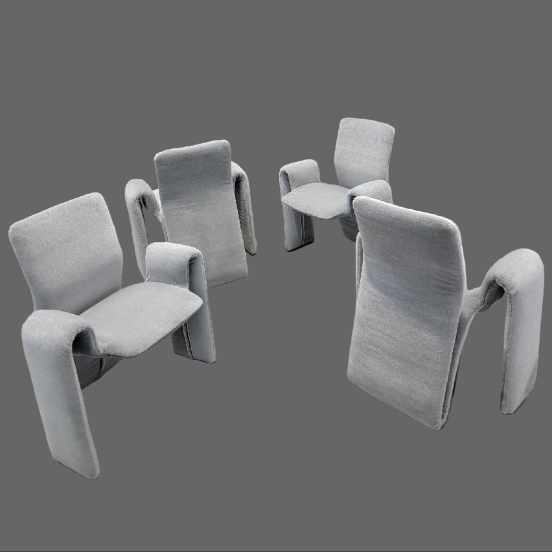 Postmodern Dining Chairs Newly Reupholstered by Steve Leonard - 4 - 2