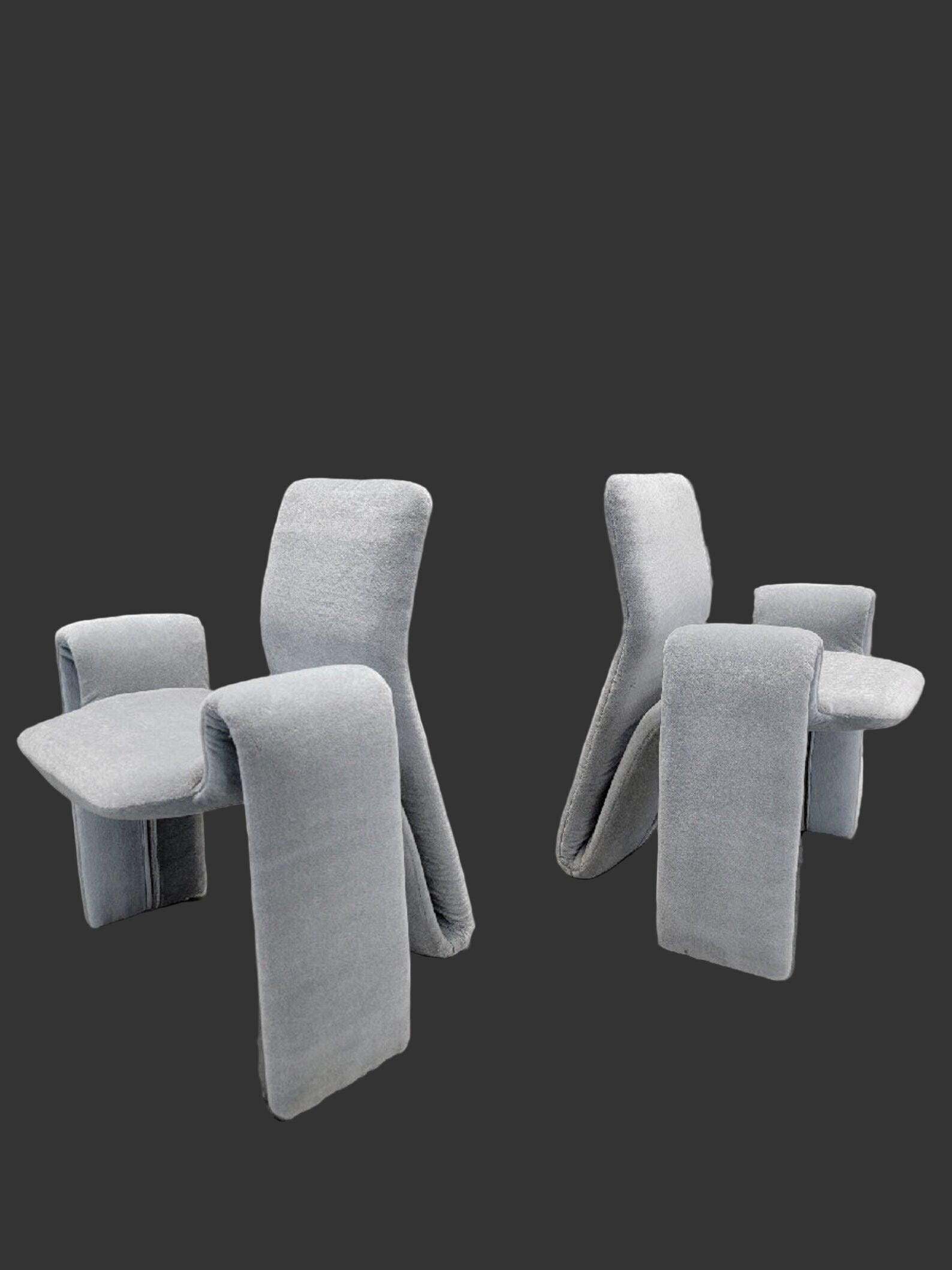 Postmodern Dining Chairs Newly Reupholstered by Steve Leonard - 4 - 7