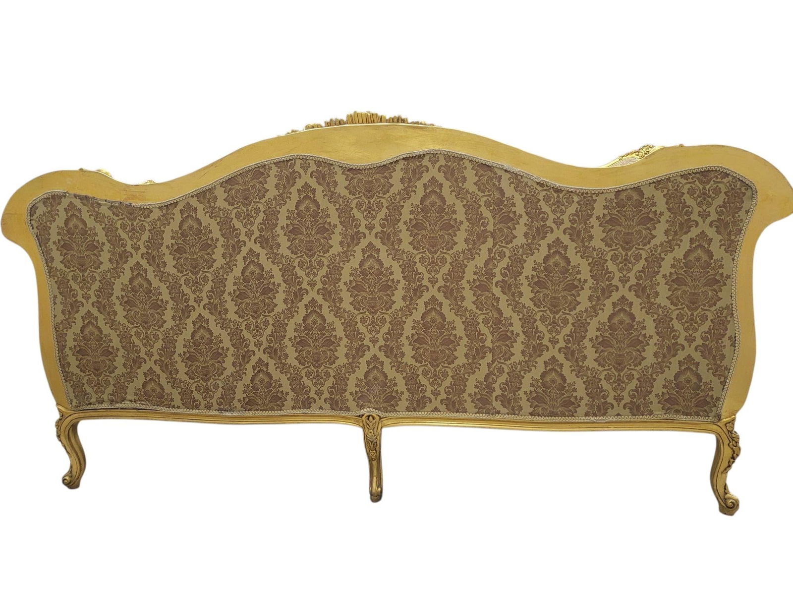 Antique French Regency Style Carved Gilded 5 Piece Parlor Set - 7