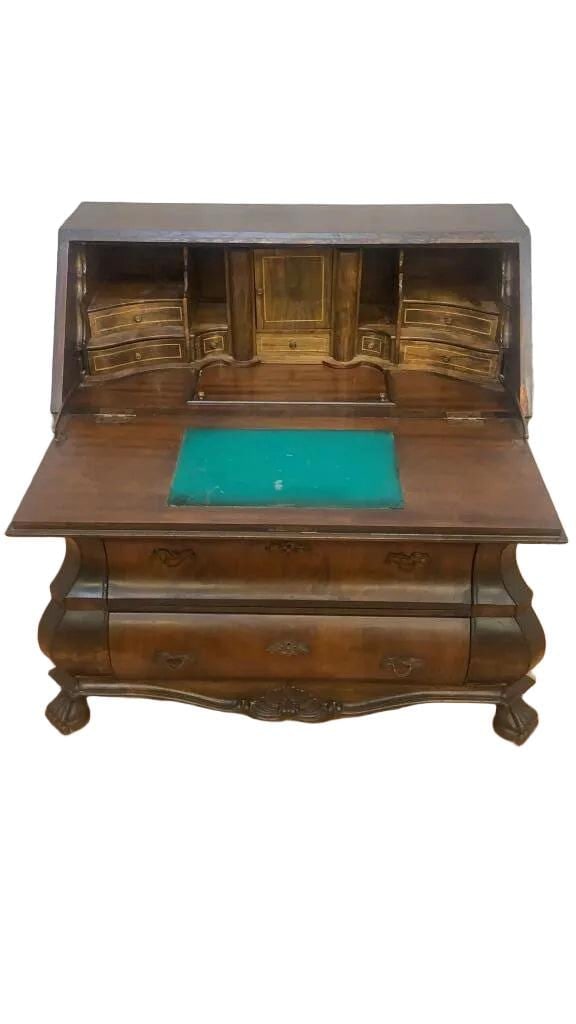 Antique Spanish Drop Front Secretary Desk - 4