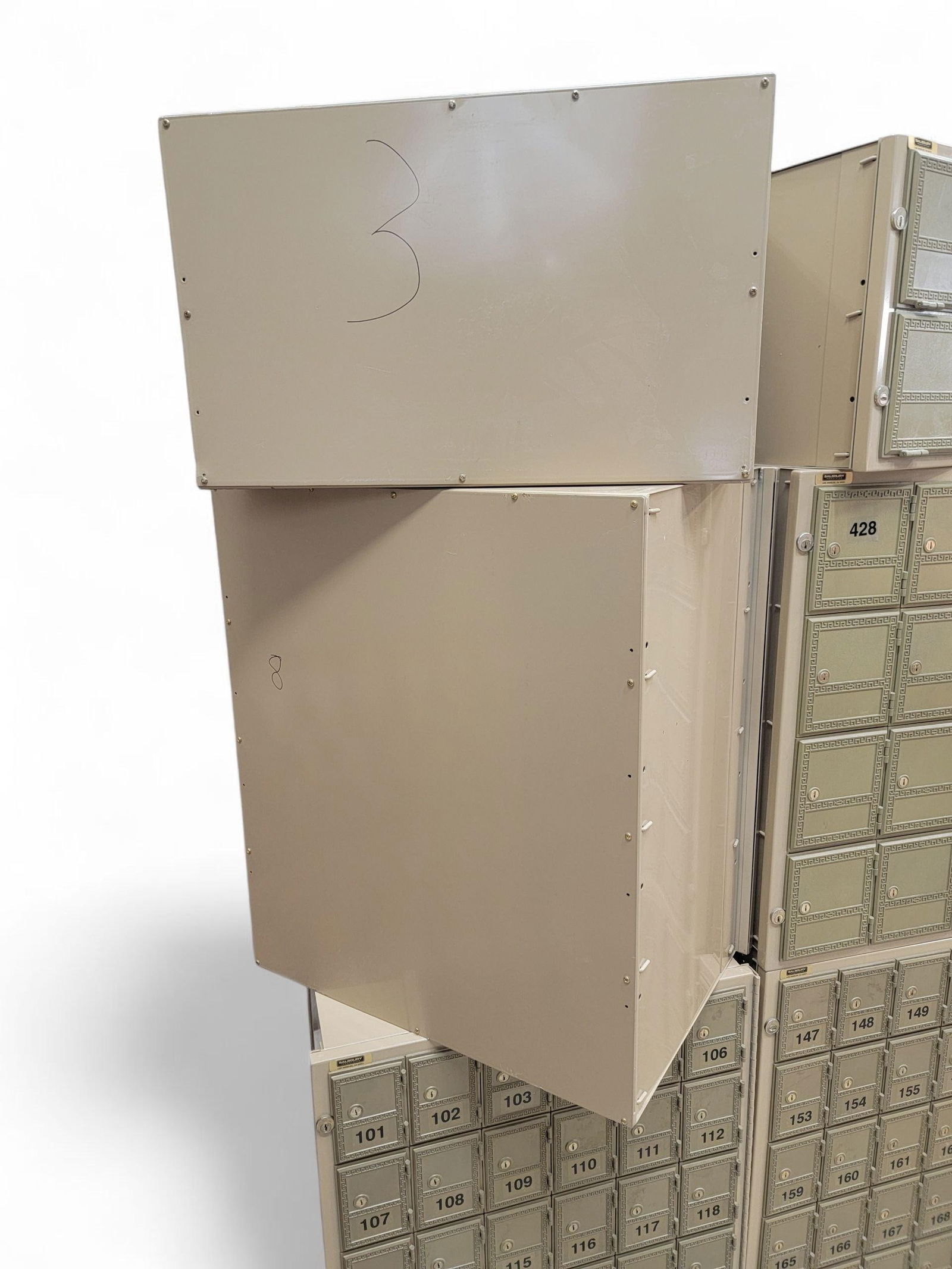 Vintage Metal Mailroom Storage Boxes by Salisbury Industries - Set of 12 - 6