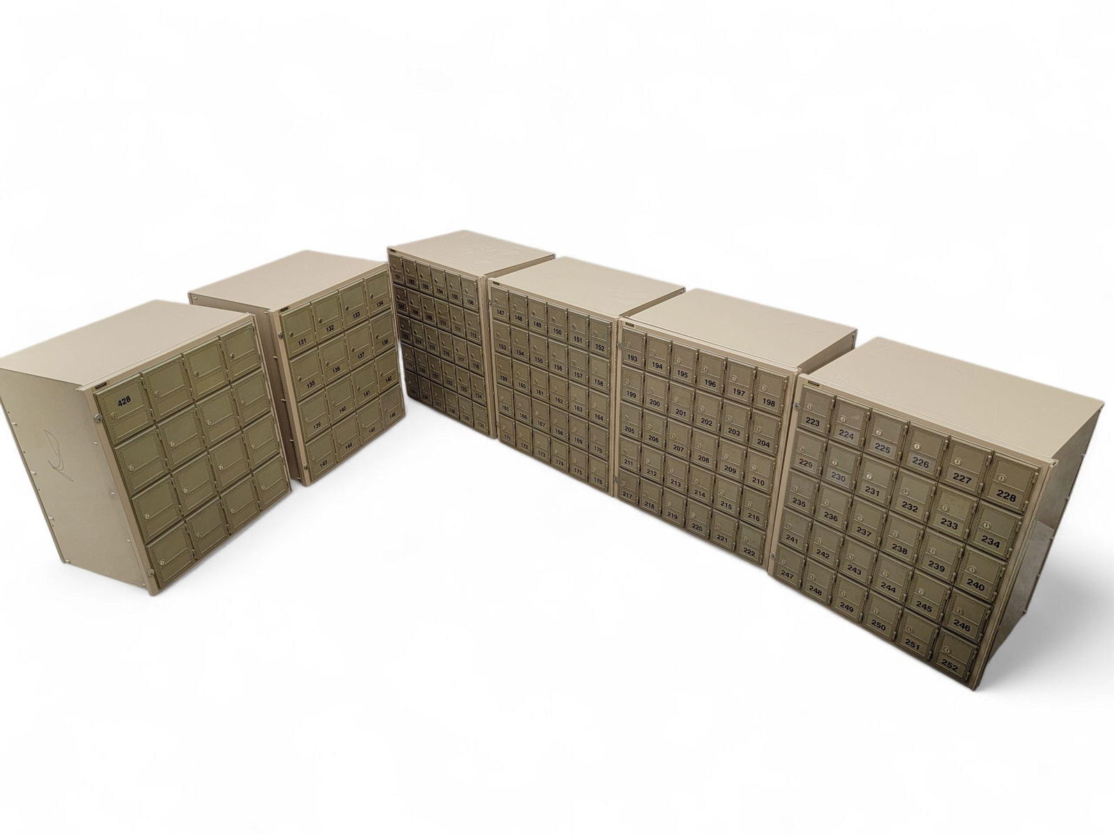 Vintage Metal Mailroom Storage Boxes by Salisbury Industries - Set of 12 - 7