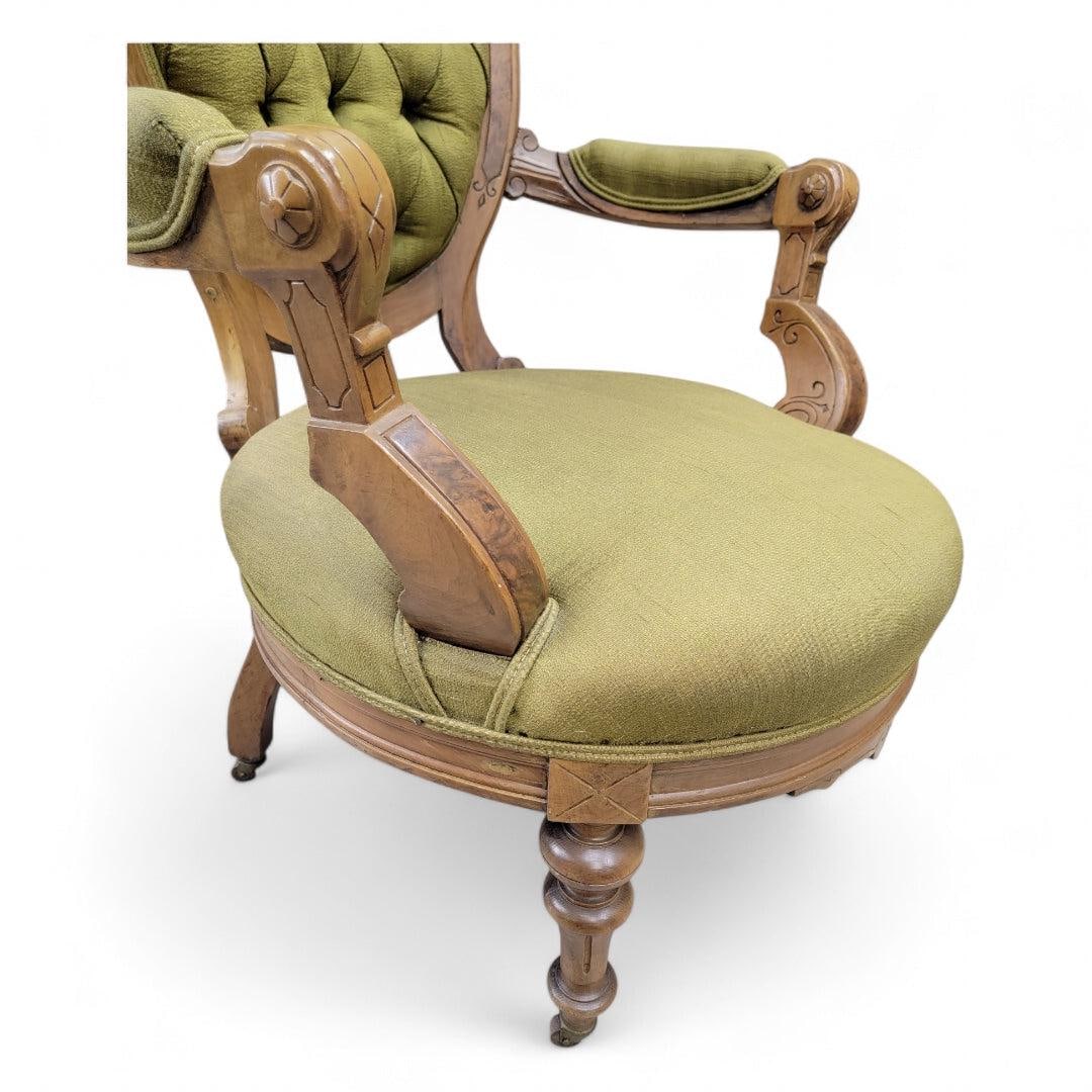 Antique Victorian John Jelliff Style Carved Chairs - Set of 2 - 8