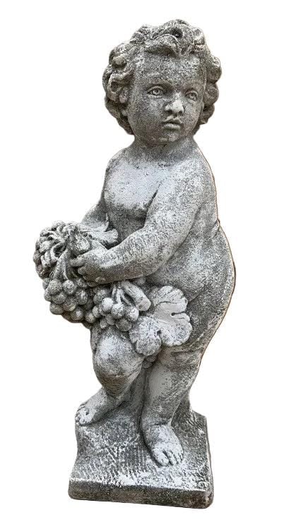 Vintage Neoclassical Style Cherub/Putti Garden Statue: Title: Vintage Neoclassical Style Cherub/Putti Garden Statue Description: Vintage Neoclassical Style Cherub/Putti Garden Statue From a beautiful Southern estate, this exquisite sculpture is