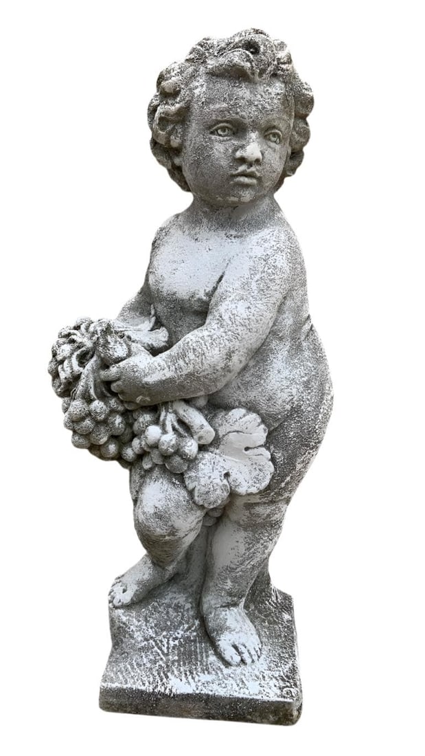 Vintage Neoclassical Style Cherub/Putti Garden Statue - 2