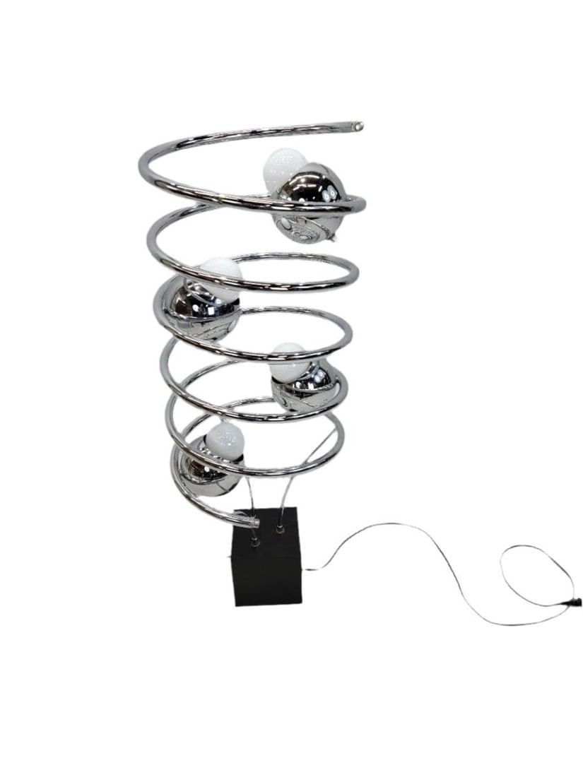 Mid Century Modern Atomic Space Age Chrome Abstract Table Floor Lamp - 3