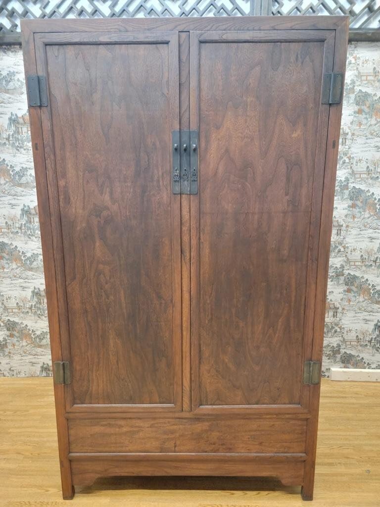 Antique Shanxi Province Elm Armoire Storage Highboy Storage - Pair - 3