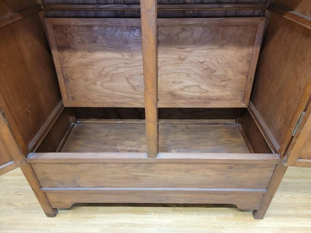 Antique Shanxi Province Elm Armoire Storage Highboy Storage - Pair - 9