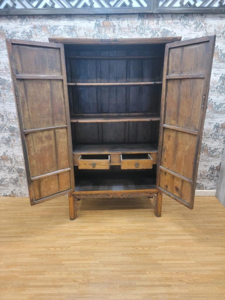 Antique Shanxi Province Armoire Highboy Storage Cabinet - 3