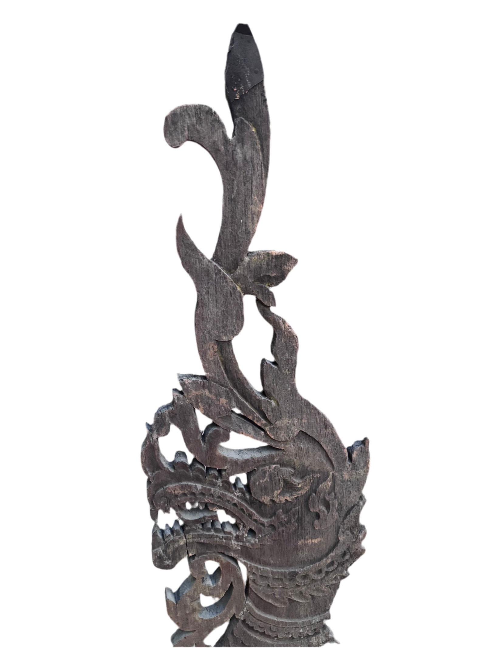 Antique Thai Naga Temple Finial - 8