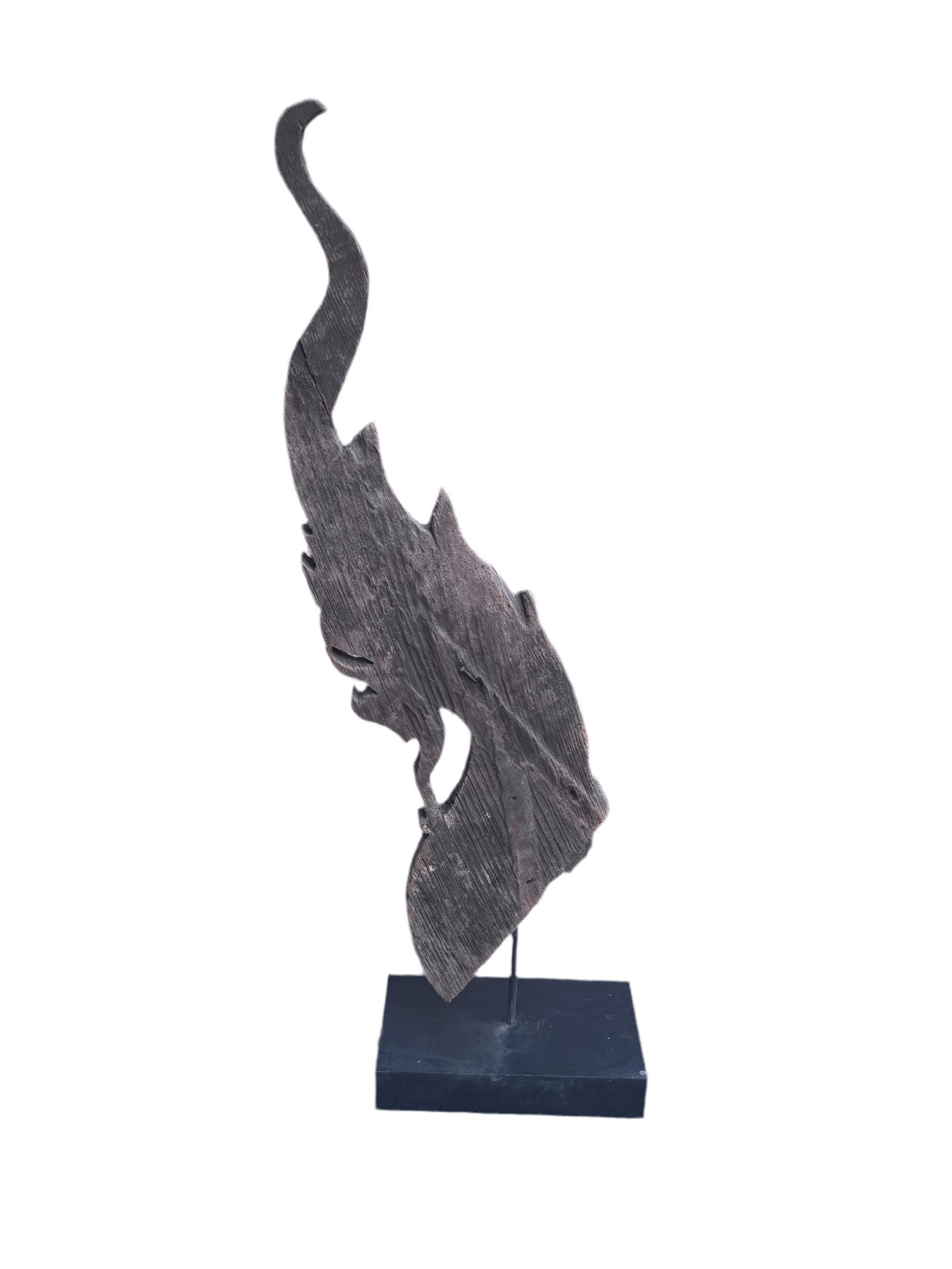 Antique Thai Naga Temple Finial on Stand - 2