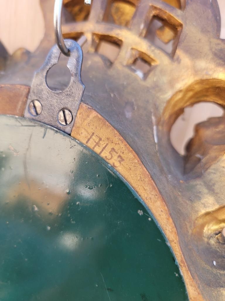 Antique Swedish Westerstrand Gold Rococo Cartouche Clock - 9