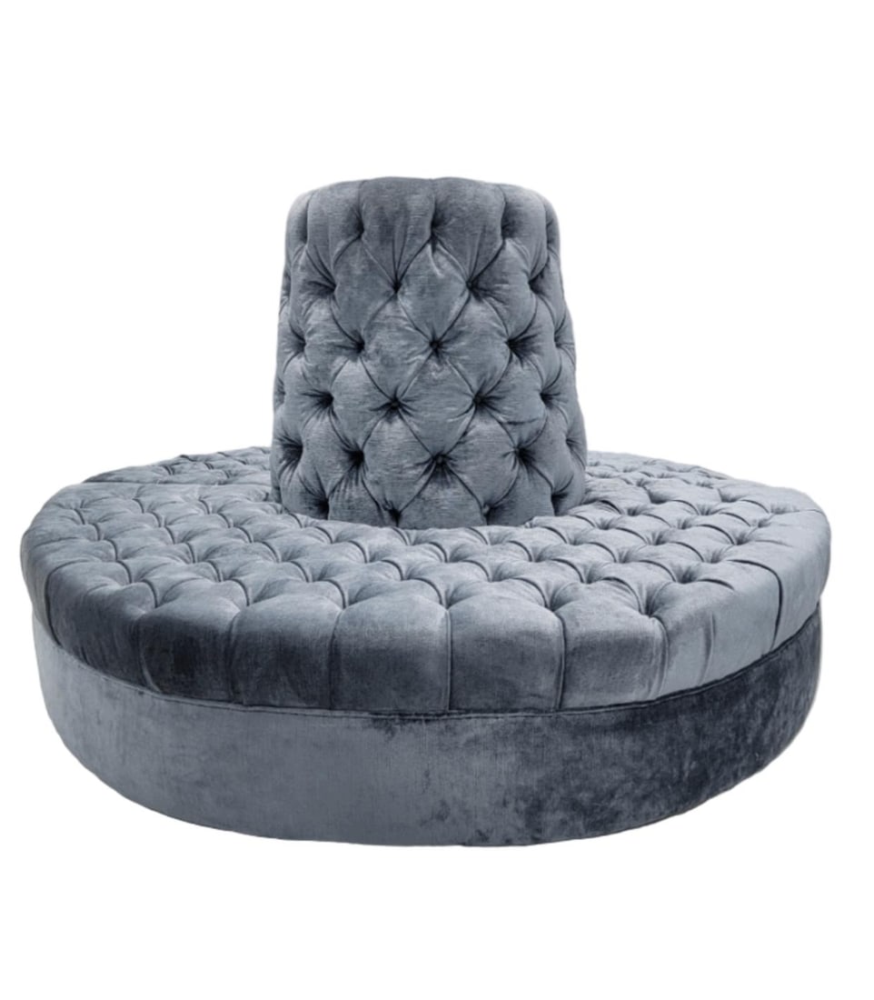 Vintage Banquet Tufted Lobby Sofa Newly Reupholstered - 4