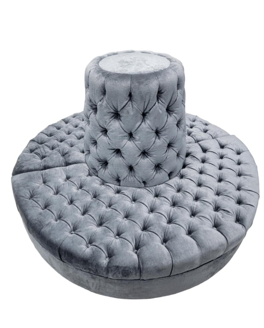 Vintage Banquet Tufted Lobby Sofa Newly Reupholstered - 5