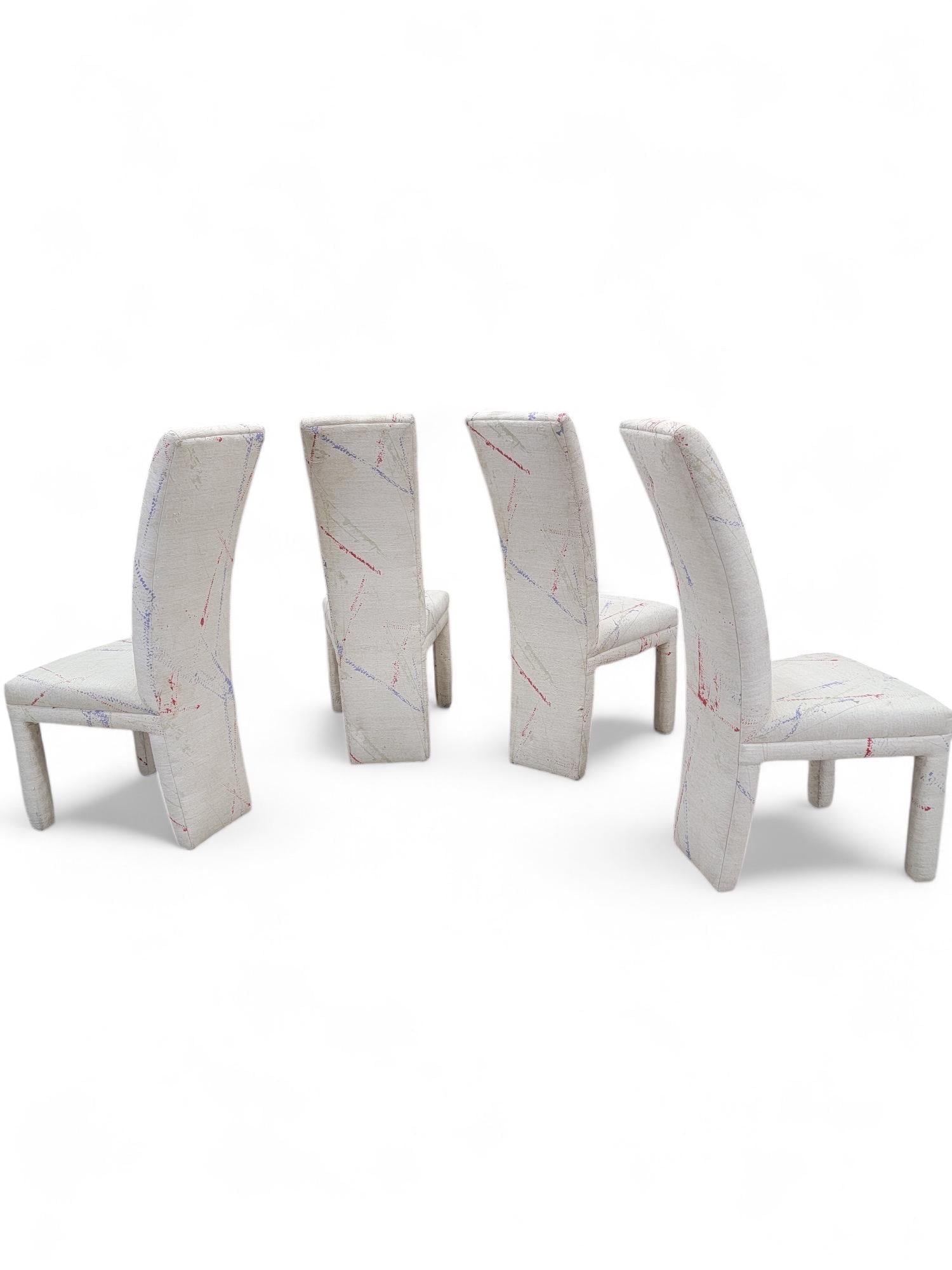 Vintage Modern High Back Parsons Dining Chairs - Set of 4 - 2