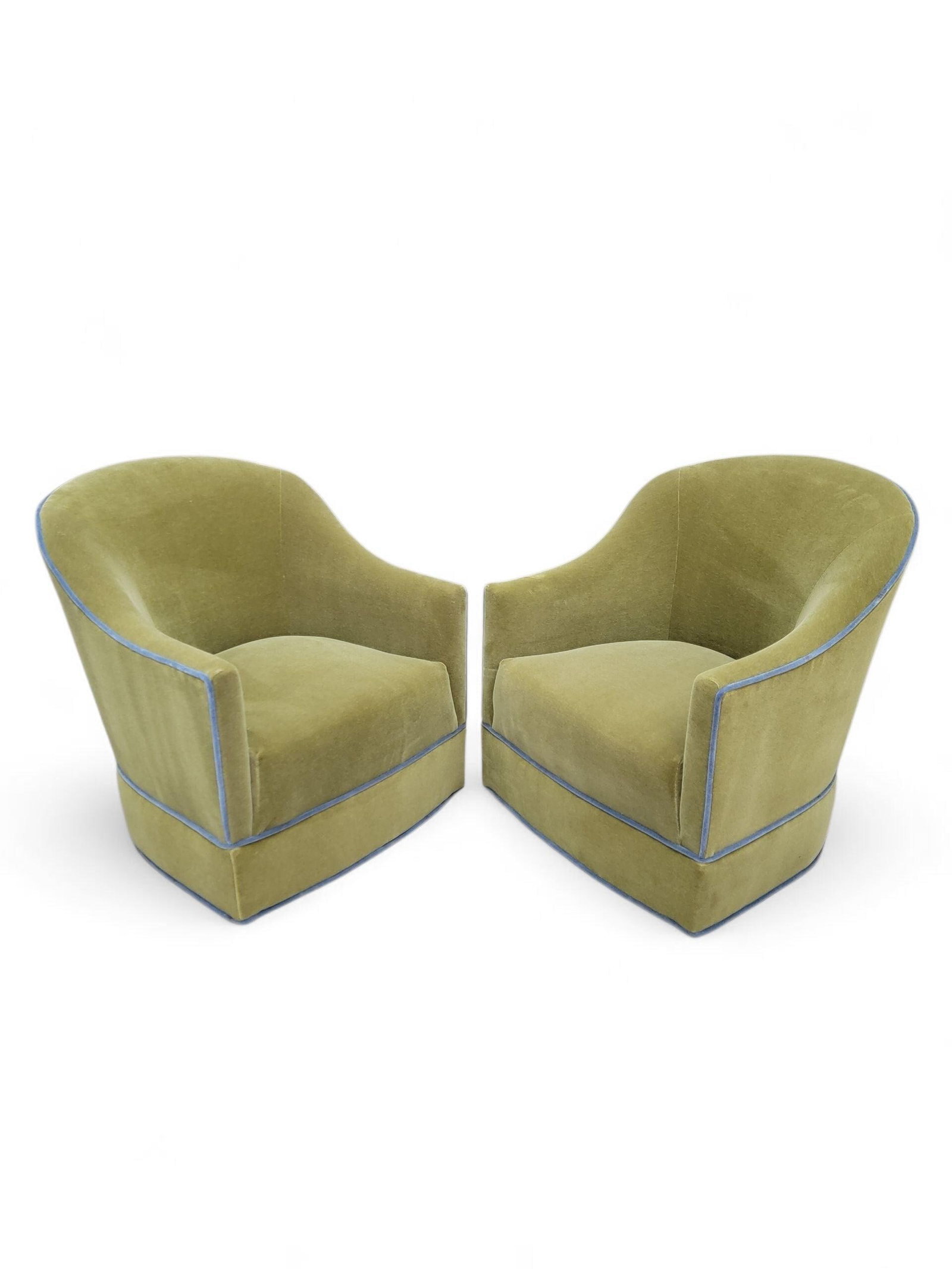 MCM Harvey Probber Style Barrel Back Swivel Chairs Newly Reupholstered - 4 - 5
