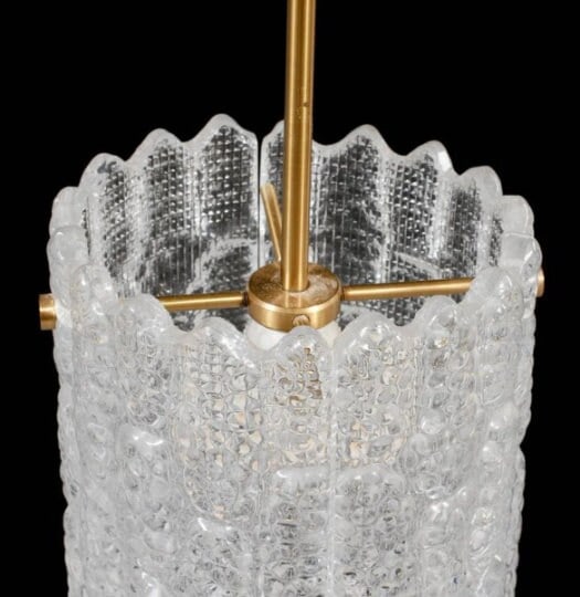 MCM Crystal Pendant Lights by Orrefors - Pair - 10