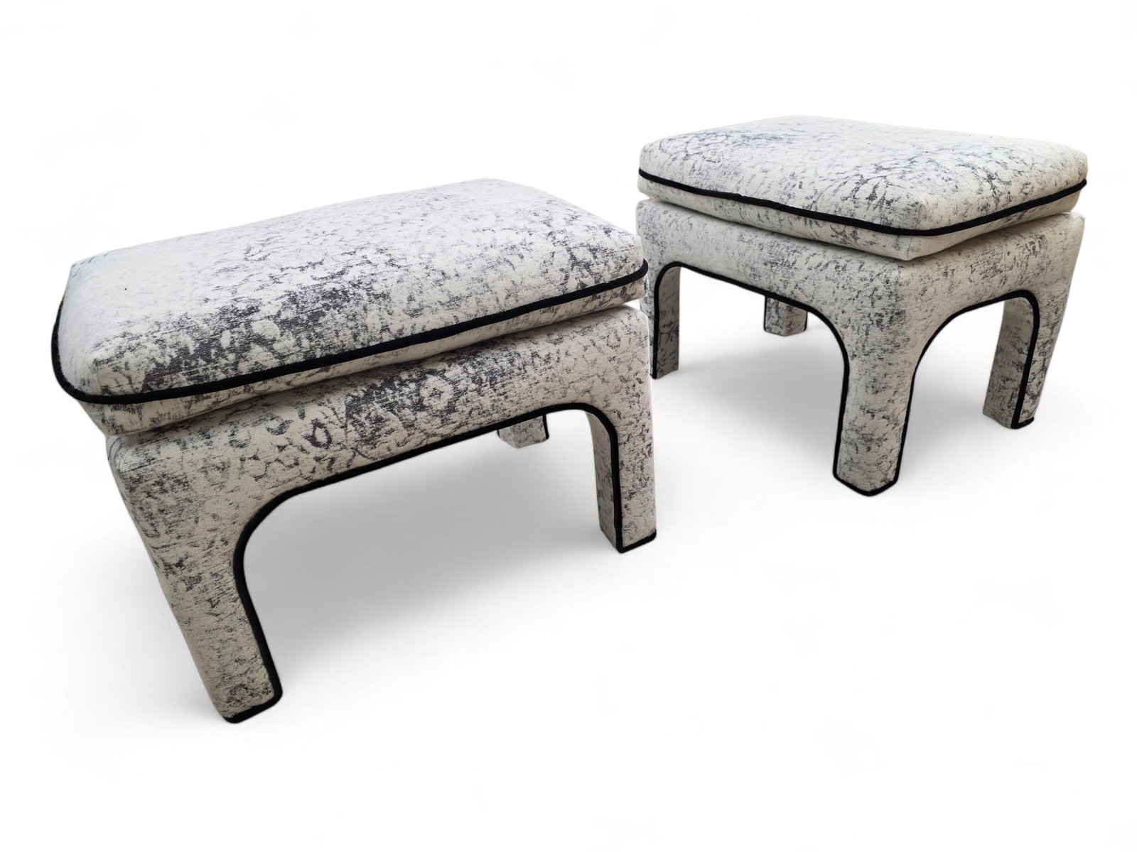 MCM Pillow Top Ottoman by Directional Newly Reupholstered - Pair - 4