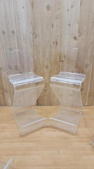 MCM High Back Lucite "Z" Stools by Karl Springer - 4 - 7