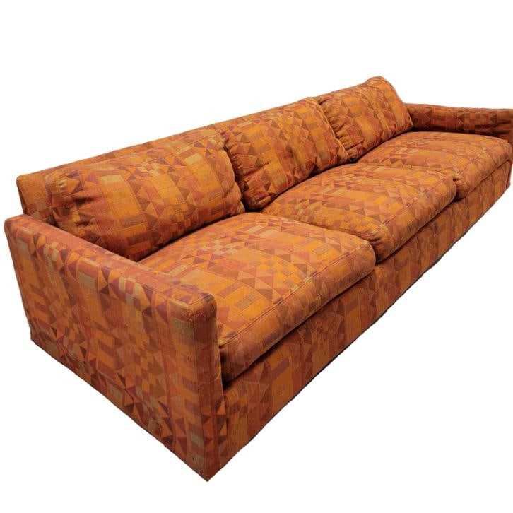 MCM Milo Baughman Tuxedo Sofa & Cube Chair For Thayer Coggin - 2 Piece Set - 8