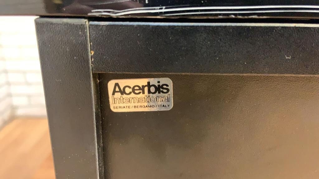 Mid Century Modern Acerbis International Black High Gloss Media Cabinet/Credenza - 4