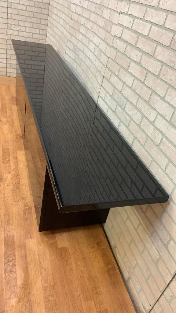 Mid Century Modern Acerbis International Black High Gloss Media Cabinet/Credenza - 6