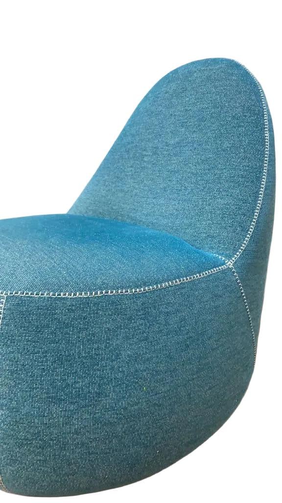 Modern Bernhardt Design Mitt Lounge Chair in Blue - 6