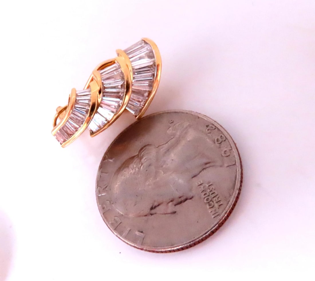 GIA Certified 15.6m Natural Saltwater Pearl Diamond Dangle Earrings 18kt 12413** - 8