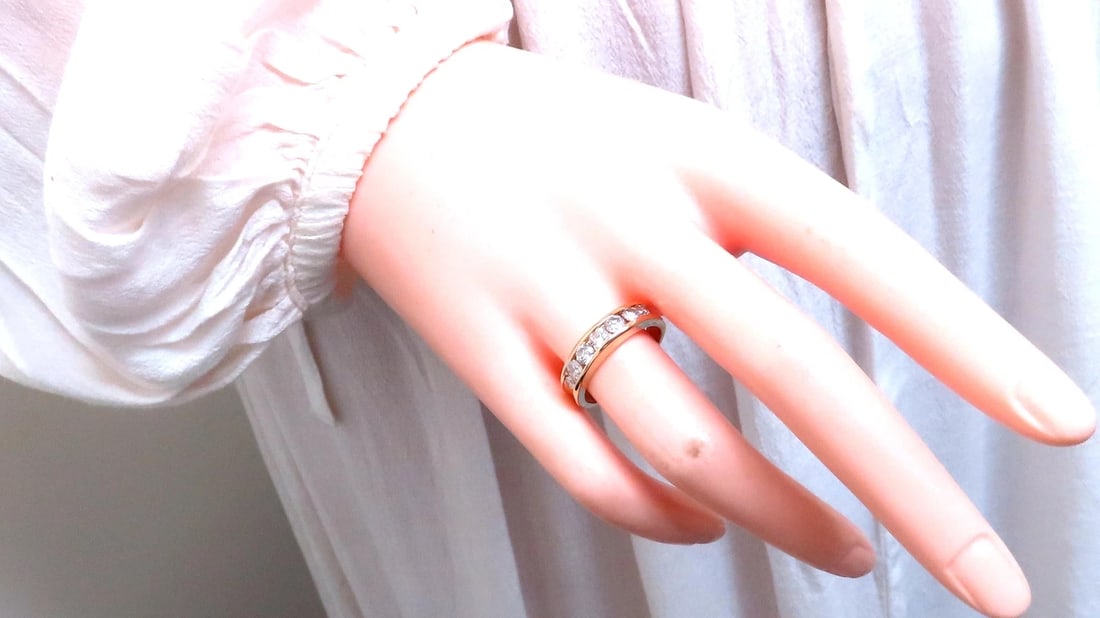 .70ct Natural Round Diamonds Accent Band Channel 14kt gold 12424 - 4