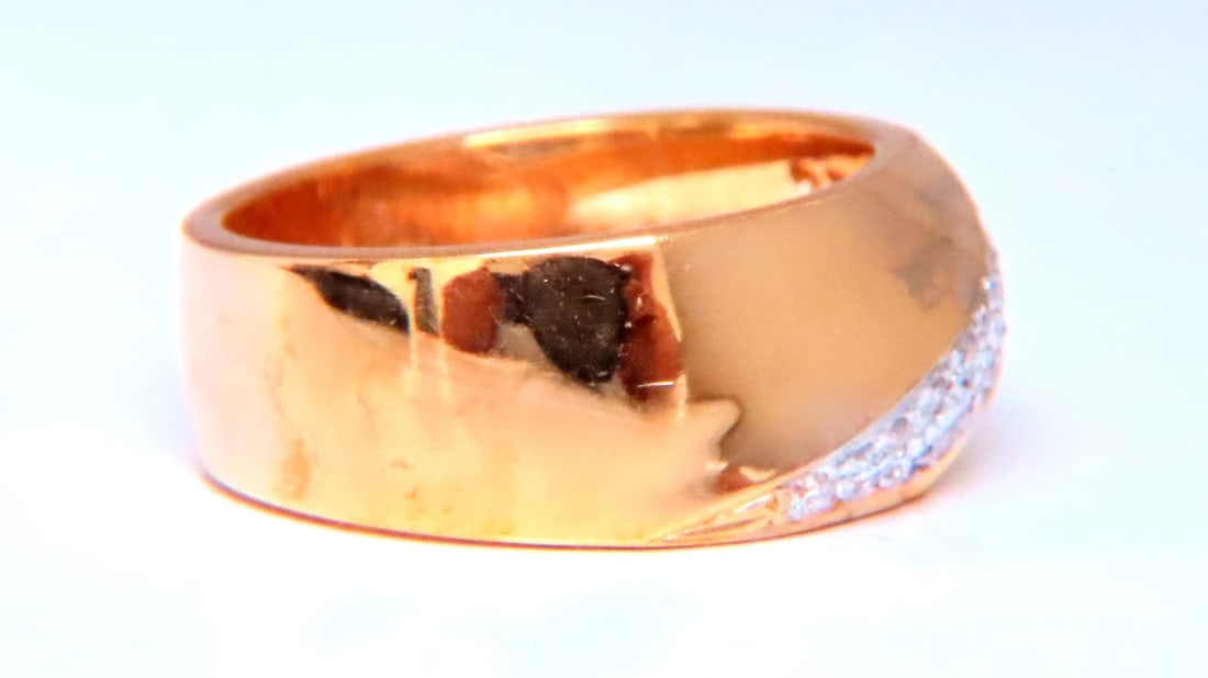 .26ct natural diamond slant band ring 14kt gold 12421 - 3