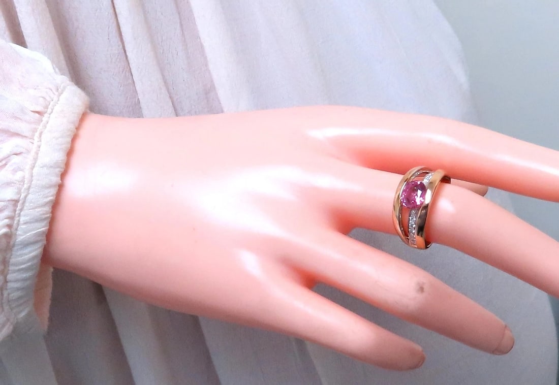 GIA Certified 1.74ct Natural No Heat Pink Sapphire Ring 18kt Gold 12411** - 6