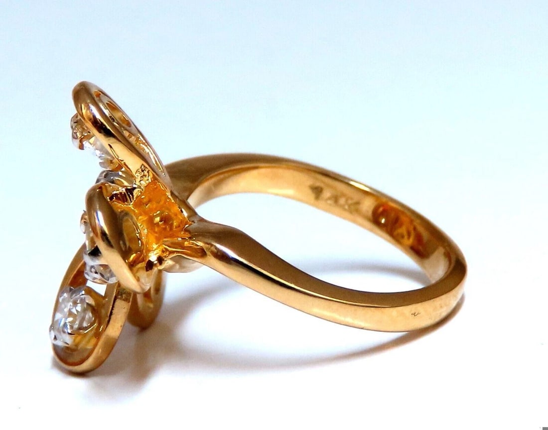 .58ct Natural Diamonds Butterfly Ring 14kt 12042 - 4