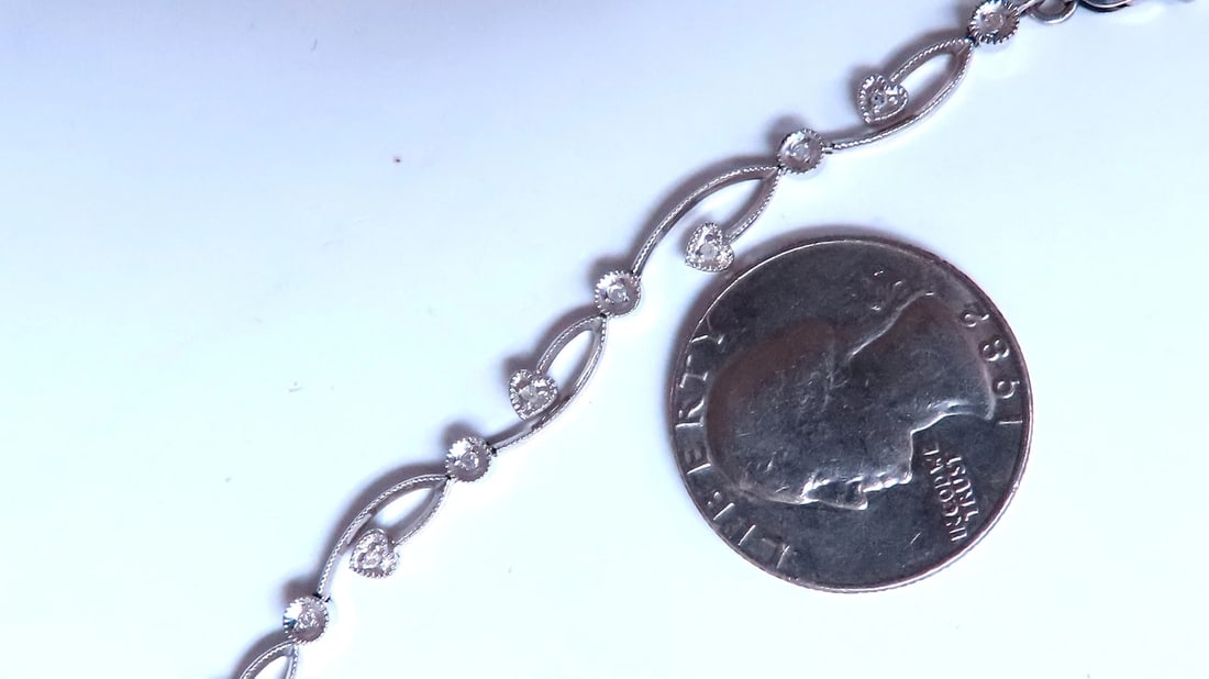 .22ct Natural Diamonds Vine Link Bracelet 14kt Gold 12392** - 3