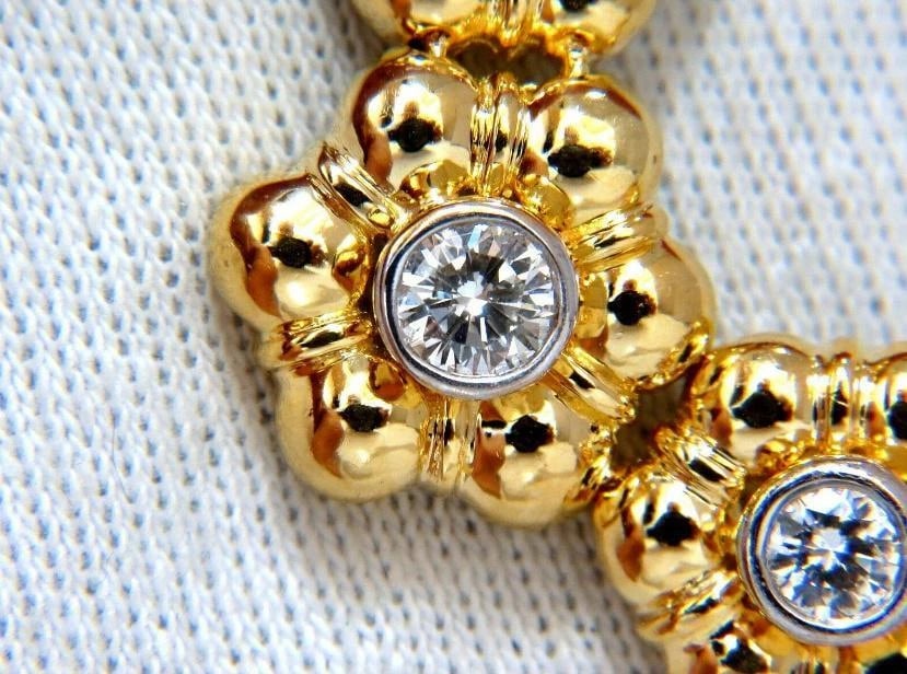 11.50ct Natural Diamonds Eternity Raised Dome Flush Mount Necklace 14kt 12352** - 3