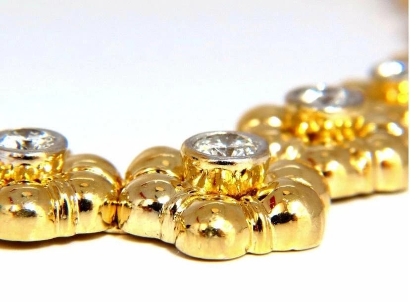 11.50ct Natural Diamonds Eternity Raised Dome Flush Mount Necklace 14kt 12352** - 8