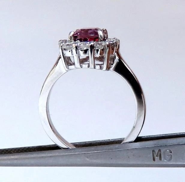 2.26ct GIA Certified Natural Purple Pink Sapphire Diamonds Ring 14kt Gold #12339 - 5