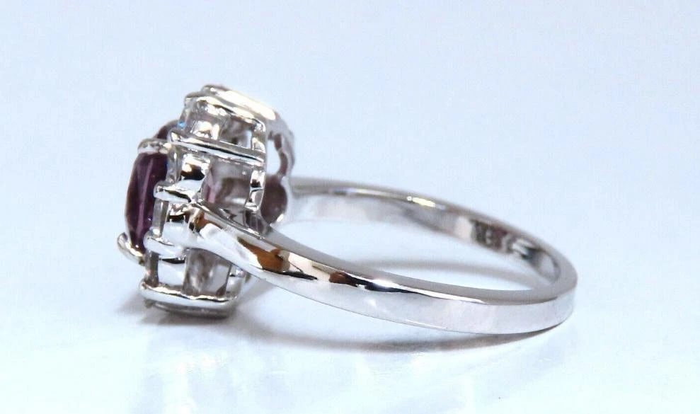 2.26ct GIA Certified Natural Purple Pink Sapphire Diamonds Ring 14kt Gold #12339 - 9