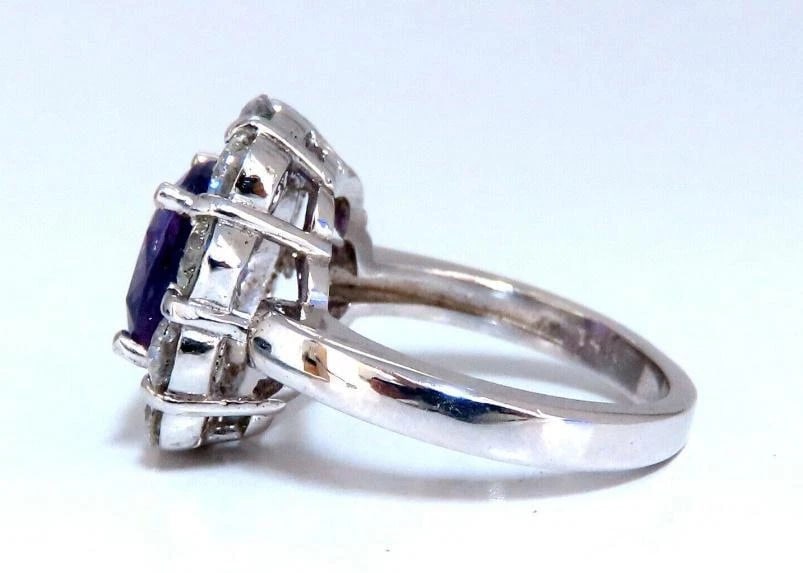 GIA Certified 3.48ct Natural Purple No Heat Sapphire Diamonds Ring 14kt #12342 - 6