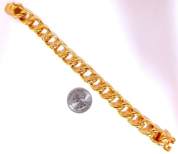 Modified Cuban Link Bracelet 14kt 63 Grams Ref 12344** - 3