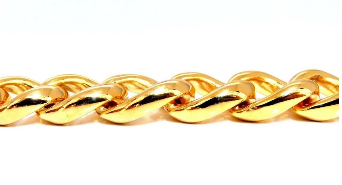 Modified Cuban Link Bracelet 14kt 63 Grams Ref 12344** - 5