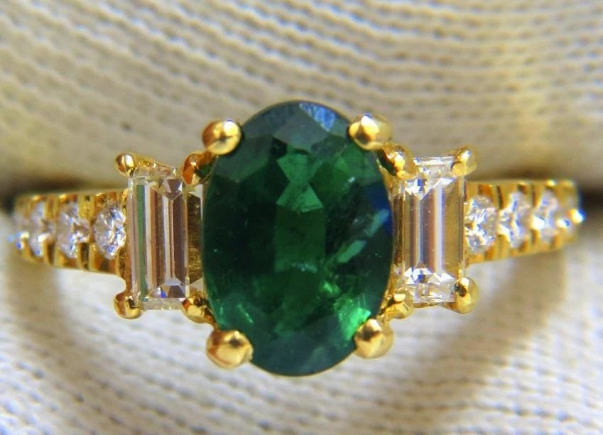 GIA Certified 2.68 Carat Natural Emerald Diamonds Ring 18kt 12348** - 5