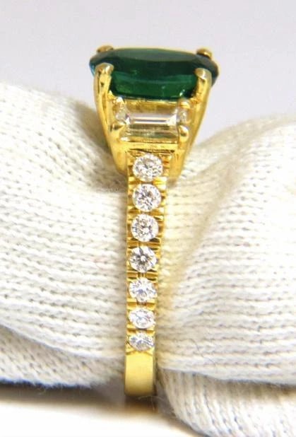 GIA Certified 2.68 Carat Natural Emerald Diamonds Ring 18kt 12348** - 7