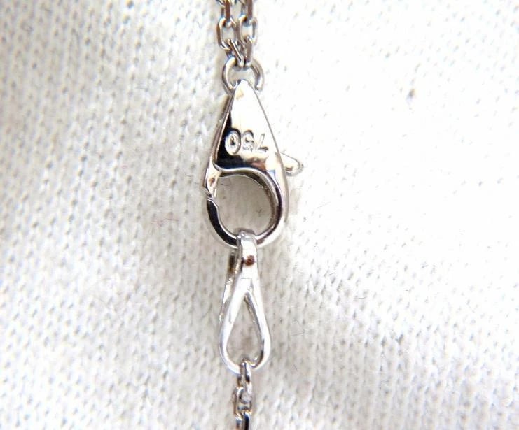 Diamonds Dangling Chandelier 3.50ct Pendant Station Necklace 18kt Ref 12318** - 6