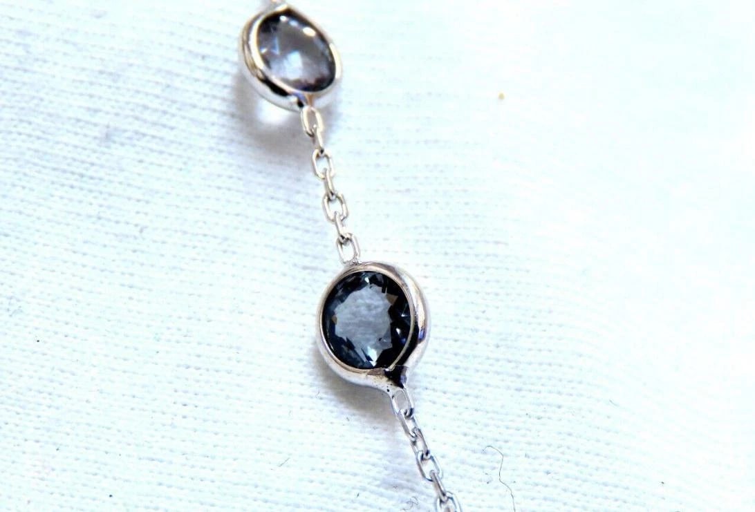 25.10ct multi-colored natural spinel diamonds yard necklace 14kt gold 12307** - 7