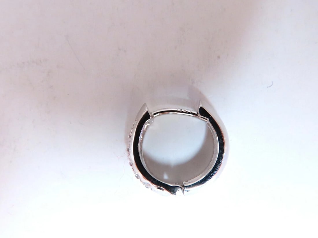 .75ct Natural Diamonds Huggie Hoop Earrings 14 Karat Gold** - 3