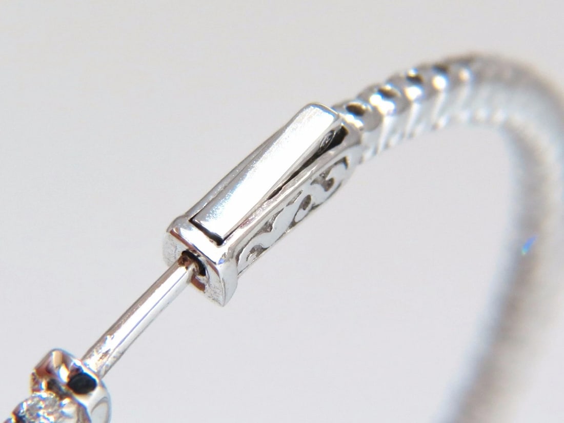 1.77ct natural round brilliant in/out diamond hoop earrings 14kt g/vs** - 4