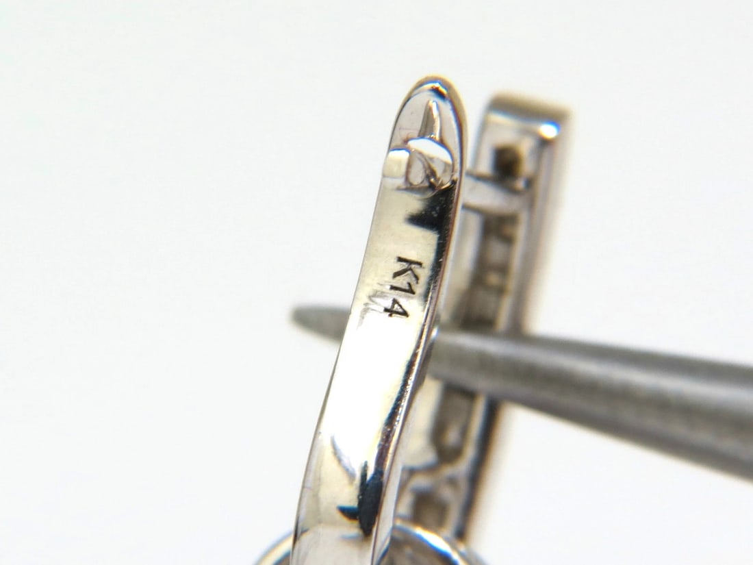 2.40CT NATURAL FINE GEM RED RUBY DIAMOND EARRINGS DANGLE HOOP 14KT** - 6