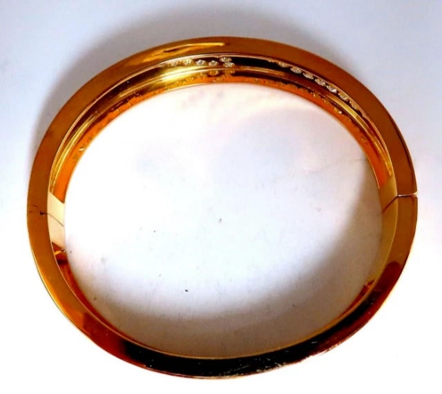 Natural Diamonds Lightning Initial N Z Bangle Bracelet 14kt** - 5