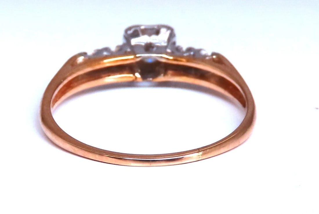 Vintage Natural Diamond Engagement ring .40ct 14kt Gold - 4
